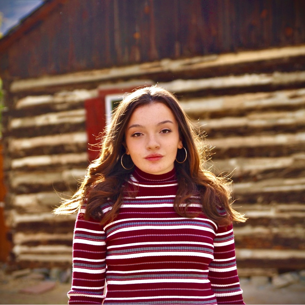Striped Maroon Sweater for Women